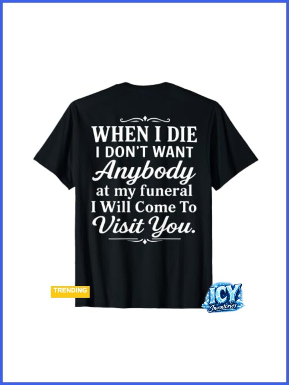 Halloween Graphic Tee Double-Needle Hem Classic Fit Letter Print T-Shirt